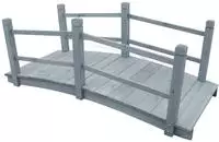vidaXL Gartenbr&uuml;cke Grau 140x60x56 cm Massivholz Tanne