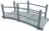 vidaXL Gartenbrücke Massivholz Tanne Grau (310040)