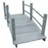vidaXL Gartenbrücke Massivholz Tanne Grau (310040)