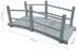 vidaXL Gartenbrücke Massivholz Tanne Grau (310040)