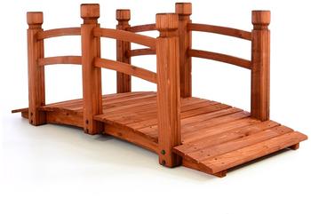 Dilego Holzbrücke mit Geländer rötlichbraun 150cm