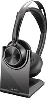Poly Headset Voyager Focus 2 UC-M, mit Ladestation, Bluetooth, USB-C, On-Ear