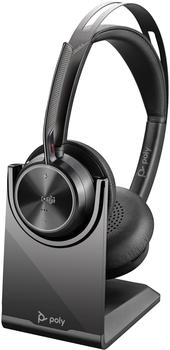 Poly Voyager Focus 2 UC, Microsoft, USB-C mit Ladestation + USB-C/A-Adapter