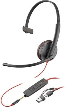 Plantronics Blackwire C3215 USB-C + USB-C/A-Adapter (Bulk)