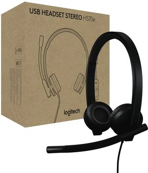 Logitech USB HEADSET STEREO H570E USB-C (Kabelgebunden, USB-C), Office Headset, Schwarz