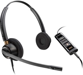 Poly HP EncorePro 525-M Microsoft Teams Certified USB-A Stereo Headset, Wired, Calls/Music, 55 g, He (Kabelgebunden, USB-A), Office Headset, Schwarz