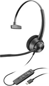 Poly HP Micro-casque EncorePro 310 USB-C, Appels/Musique, 55 g, Casque, Noir (Kabelgebunden, USB-C), Office Headset, Schwarz