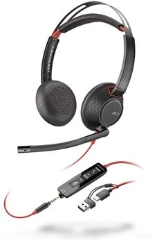 Plantronics Blackwire 5220 USB-C Stereo + USB-C/-A-Adapter