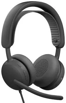 Logitech 981-001615, Kabelgebunden, Graphit (Kabelgebunden), Office Headset, Grau