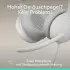 Logitech 981-001520, Kabellos, Weiss (Kabelgebunden, Kabellos, USB-C), Office Headset, Weiss