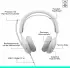 Logitech 981-001520, Kabellos, Weiss (Kabelgebunden, Kabellos, USB-C), Office Headset, Weiss