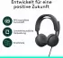 Logitech 981-001498, Kabellos, Graphit (Kabelgebunden, Kabellos, USB-C), Office Headset, Grau