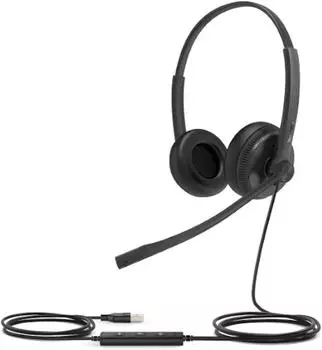 Yealink Headset UH34 Dual UC (Kabelgebunden, USB-A), Office Headset, Schwarz