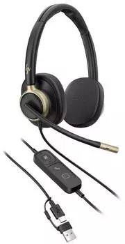 HP Poly Mission 825 Stereo USB Wired Headset (C01FCAA#AC3)