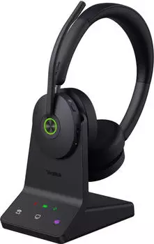 Yealink WH68 ANC UC incl. base (Kabelgebunden, Kabellos, USB-C), Office Headset, Schwarz