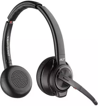 Poly SAVI 8220 STEREO DECT (Kabellos, USB-A), Office Headset, Schwarz
