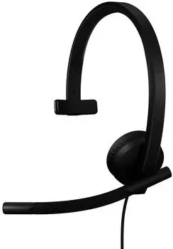 Logitech USB Headset Mono H570e (Kabelgebunden, USB-C), Office Headset, Schwarz