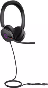 Yealink UH 48 Serie (Kabelgebunden, USB-A), Office Headset, Schwarz
