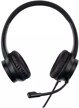 Lindy USB-C Office-Headset mit USB A zu C Adapter (20439) (Kabelgebunden, USB-C), Office Headset, Schwarz