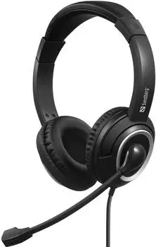 Sandberg USB-C Chat Headset (Kabelgebunden, USB-C), Office Headset, Schwarz