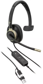 HP Poly Mission 815 Monaural USB Wired Headset (Bulk) (C01F8A6#AC3)