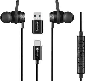 Sandberg USB-C/A In-Ear-Headset mit Line-Mikrofon, kabelgebunden (126-50)