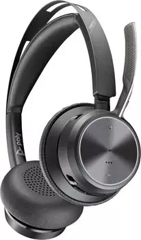 Poly Voyager Focus 2 USB-C Headset mit USB-C/A Adapter, Bluetooth, ANC, schwarz (A58JCAA#AC3)
