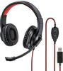 Hama Headset HS-USB400, Stereo-Headset mit Mikrofon, USB-A
