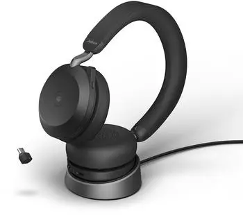 Jabra Evolve2 75 USB-C Microsoft with Desk Stand Black