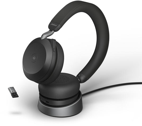 Jabra Evolve2 75 USB-A Microsoft with Desk Stand Black