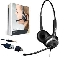 Gequdio WA9027 - Kabelgebunden - B&uuml;ro/Callcenter - 80 g - Kopfh&ouml;rer - Schwarz