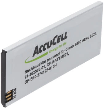 AccuCell 2200mAh Akku passend für den Cisco 8800 Akku 8821, 74-102376-01, CP-BATT-8821, GP-S10-374192-010H