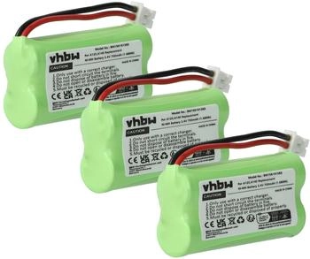 vhbw 3x NiMH Akku 700mAh (2.4V) kompatibel mit schnurlos Festnetz Telefon Siemens Gigaset A140 weiß, A145, A16 Ersatz für V30145-K1310-X359, V30145