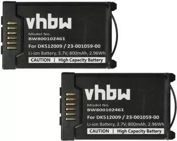 vhbw 2x Akku kompatibel mit Mitel 612d, 622d, 632d, 620d, 622dt, 610d, 612dt, 630d, 600d schnurlos Festnetz Telefon (800 mAh, 3,7 V, Li-Ion)