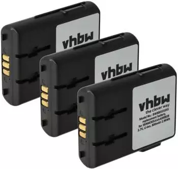 vhbw 3x Akku kompatibel mit Alcatel Mobile 400 DECT, 300 DECT schnurlos Festnetz Telefon (800 mAh, 3,7 V, Li-Ion)