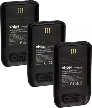 vhbw 3x Akku kompatibel mit Ascom D63, DH7, DECT 3735, i63 schnurlos Festnetz Telefon (800 mAh, 3,7 V, Li-Ion) Schwarz