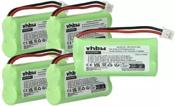 vhbw 5x Akku kompatibel mit Siemens Gigaset A260 DUO, AL110a, A260 TRIO, A260, A265, A345, AL110 schnurlos Festnetz Telefon (700 mAh, 2,4 V, NiMH)