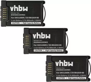 vhbw 3x Akku kompatibel mit Mitel 612d, 622d, 632d, 620d, 622dt, 610d, 612dt, 630d, 600d schnurlos Festnetz Telefon (800 mAh, 3,7 V, Li-Ion)