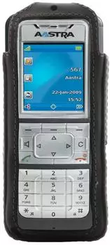 JT Berlin Turnline Ledertasche f&uuml;r Aastra/Mitel 630-632dt, Echtleder, schwarz