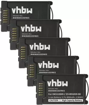 vhbw Akku Li-Ion 800mAh 3,7V für Schnurlostelefon, 5er-Pack (183184529)