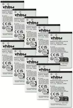 vhbw Akku für DECT 77 IP / DECT 78 IP Li-Ion 1200mAh 3,7V (10 St.)