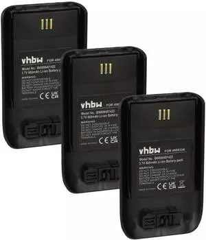 vhbw Ersatz-Akku für Schnurlostelefon 800mAh 3,7V Li-Ion, 3er-Pack (490933A)