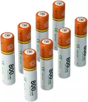vhbw AAA Micro NiMH Akku 800mAh 1,2V für Schnurlostelefon, 8er-Pack