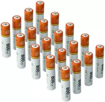 vhbw 20x AAA Micro Akku NiMH 800mAh 1,2V (118355536-62)