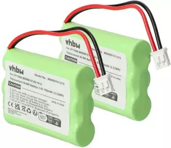 vhbw Akku f&uuml;r DT292 700mAh 3,6V NiMH (2er-Pack)