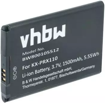vhbw Ersatz-Akku f&uuml;r KX-PRA10 / KX-PRA10EX, Li-Ion, 1500mAh, 3,7V (55378956-3)