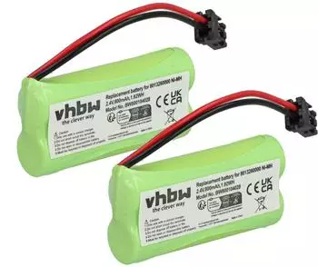 vhbw Ersatzakku f&uuml;r DeTeWe BeeTel 900C / 2000C / 2000, 2er-Set, NiMH 800mAh 2,4V