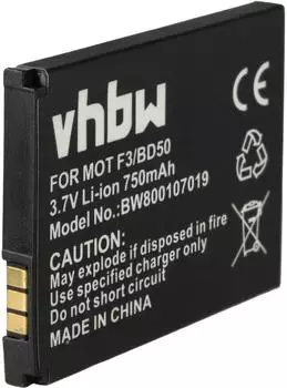vhbw Ersatzakku f&uuml;r Fritz!Fon C4/C5/EM25/EM325/M2/M325/MT-F 750mAh, 3,7V, Li-Ion (VHBW4251004635873)