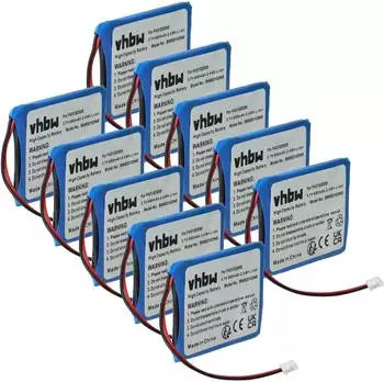 vhbw Akku f&uuml;r Ascom 9D41, D41, D43, R1D 650mAh 3,7V Li-Ion (10 St.) (183592300-2)