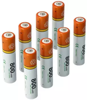 vhbw AAA Micro Akkus NiMH 800mAh 1,2V 8er-Pack (118355497-60)